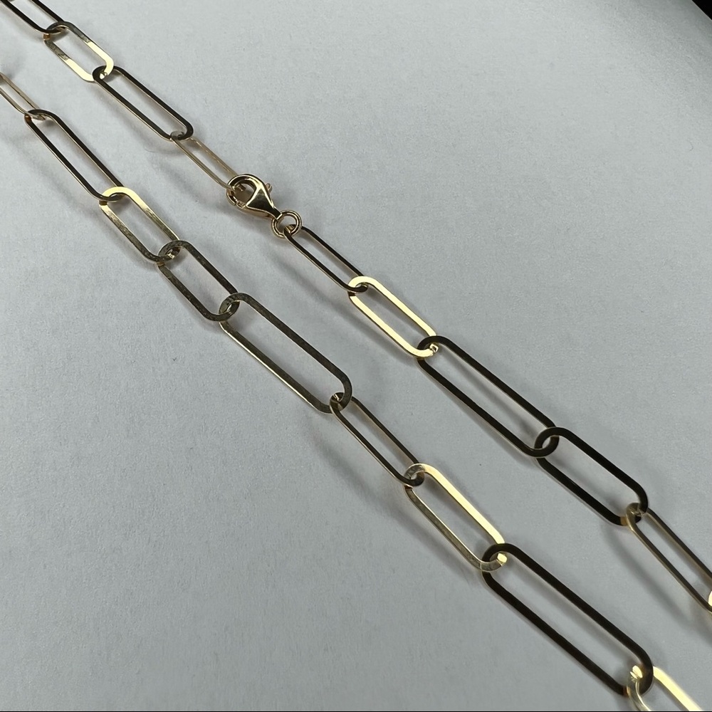 Link Chain Necklace 18k solid gold - 16”